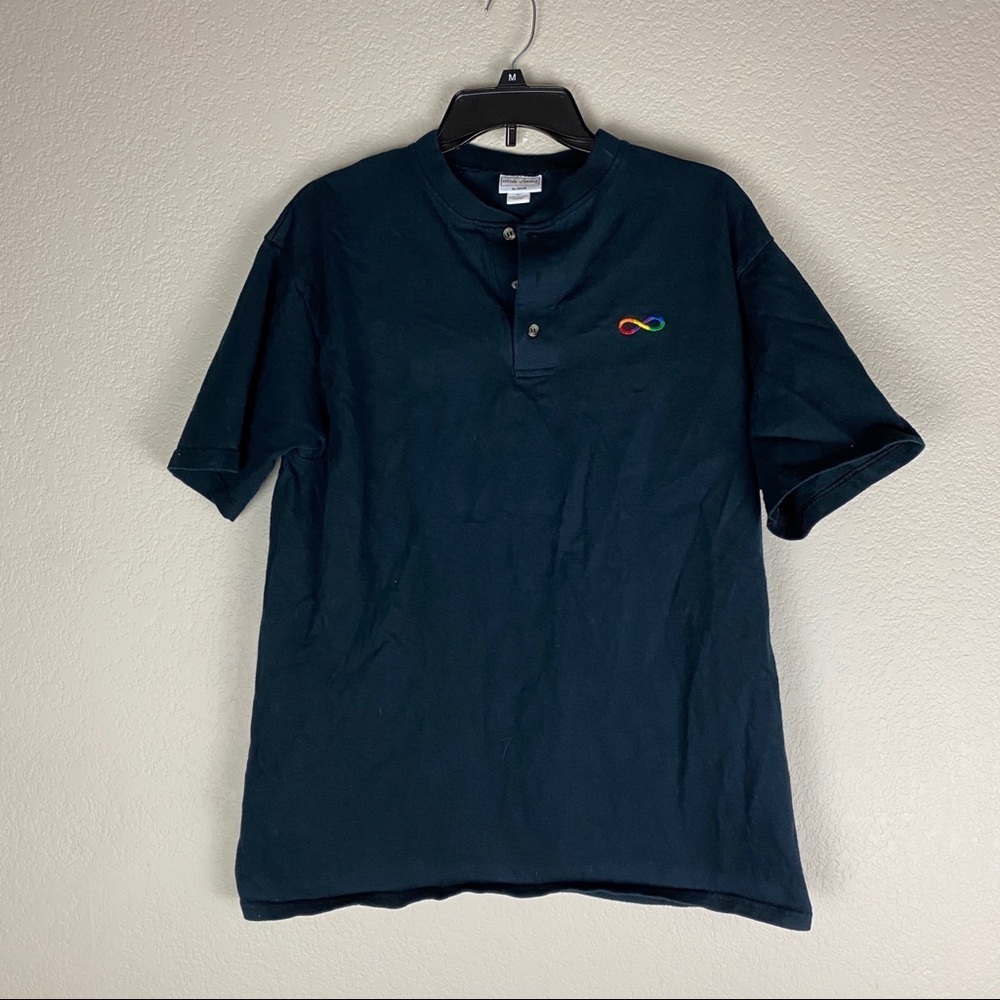 Cotton Deluxe By Anvil Shirt Infinity Pride Large